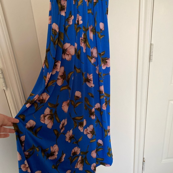Jon & Anna Blue and Pink Floral MAXI Dress XL - Picture 4 of 4